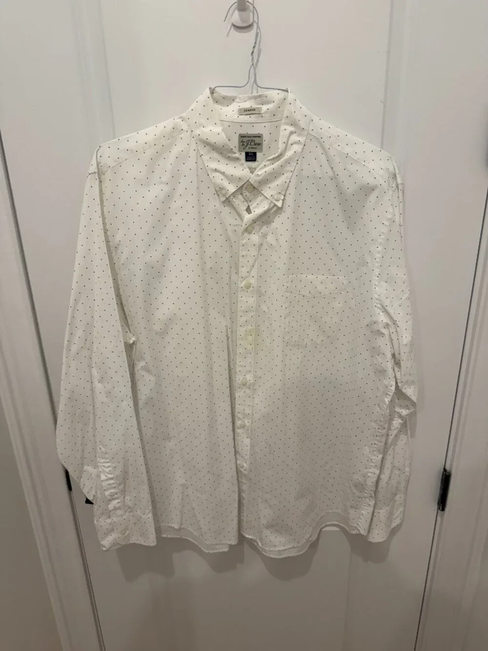 XL White J.Crew Long-Sleeve Button Down
